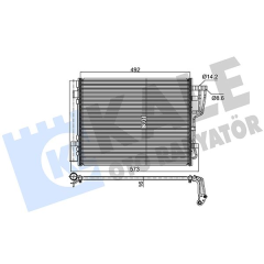 KLİMA KONDENSERİ HYUNDAI İ30-İ30 CW-KIA CEED-CEED SW-PRO CEED AL/AL 512x391x16