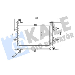 KLİMA KONDENSERİ POLO-FOX-CORDOBA-IBIZA-ROOMSTER-FABIA AL/AL 515x362x16