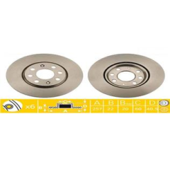 ÖN FREN AYNASI CORSA D 07 CORSA E 14 ADAM 13 PUNTO EVO-GRANDE PUNTO 05 257x22x4DL HAVALI 14İNÇ 55700921