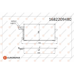 KLİMA RADYATORU KONDENSERİ FOCUS CMAX 03-07 1.6-1.8-2.0-1.6TDCI-1.8TDCI-2.0TDCI 628x371x16