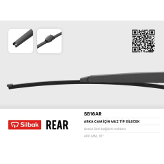 SİLECEK SÜPÜRGESİ ARKA MUZ TİPİ 405mm OCTAVIA II 04 CADDY 04 TRANSPORTER T5 03 TOURAN 03