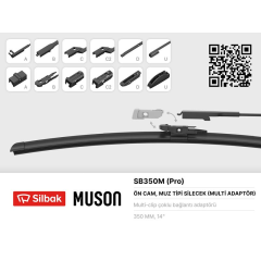 SİLECEK SÜPÜRGESİ MUZ TİPİ GRAFİTLİ 350mm 6 APARATLI