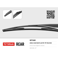 SİLECEK SÜPÜRGESİ ARKA PLASTIK TIP 260mm MGN II GRANDTOUR SW 05-09 - MODUS 04-05 - SCENIC II 03-0