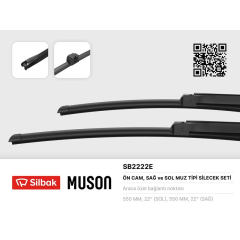 SİLECEK SÜPÜRGESİ 550/550mm MUZ TİPİ A4 03-04 CABRILOET 04-07 MERCEDES C-Class 03-07 MERCEDES CLK