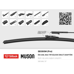 SİLECEK SÜPÜRGESİ MUZ TİPİ GRAFİTLİ 380mm 6 APARATLI