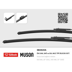 AEROTWİN SİLECEK 65 50 X2 FLATBLADE VOLVO C30 06 S40 05 S60 10 S80 06 V50 05 V70 07 V60 10 XC7