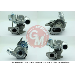 TURBO ŞARJ RENAULT CAPTUR CLİO III CLİO IV MEGANE III FLUENCE KANGO SYMBOL II III TWİNGO II K9K 1.5 DCİ 86-90 BG