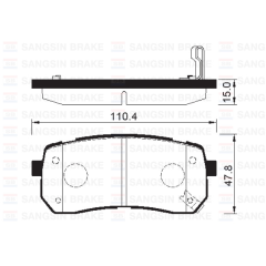 ARKA BALATA KIA CARNIVAL-GRAND CARNIVAL III 2.2 CRDİ-2.7 V6-2.9 CRDİ 06 H1 2.5 CRDİ 01-04 GDB3449