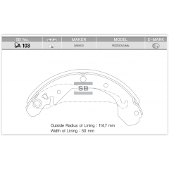 PABUÇ BALATA ARKA KAMPANA CHEVROLET REZZO 00 GS8748