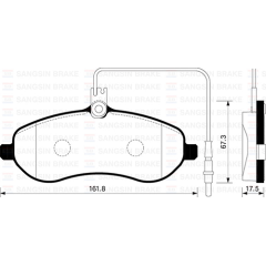 ÖN BALATA FİŞLİ EXPERT-SCUDO-JUMPY-1.6-2.0 MTJ 07 ABS SİZ GDB1718