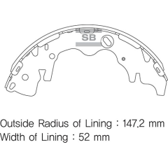 ARKA KAMPANA PABUÇ BALATA HYUNDAI STAREX 2.5L D4BH TC. TCI panelvan 03-08 / H-1 2.5L D4CB 08