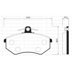 ÖN FREN BALATA İNCE VW GOLF II III / POLO CLASSIC 95- / PASSAT 88-97 / CADDY 95-04 / SEAT CORDOBA / IBIZA GDB1048-GDB1044