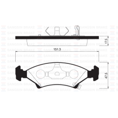 ÖN BALATA SEPHIA 1.5I 16V-1.8I 16V 96-98 GDB3224-GDB3096