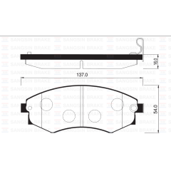 ÖN FREN BALATA HYUNDAI SONATA 1.8L 2.0L 88-96 / ELANTRA 1.6L 1.8L 2.0L 90-00 /NISSAN ALTIMA 2.0L CA20 A31 89-94