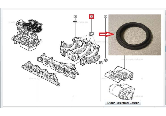 EMME MANİFOLD BOĞAZ CONTASI TK. 4AD. KNG 1.9 DZL. F8Q