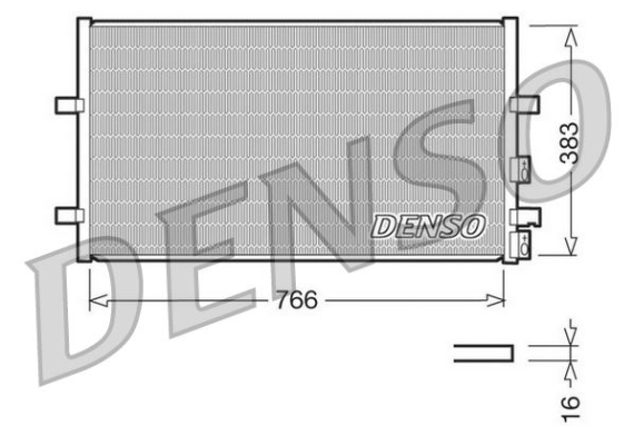 KLİMA RADYATORU KONDENSERİ FORD TRANSİT V348 2.2TDCI-2.3İ-2.4 TDCI-3.2TDCI V347 06 14 725X389X16