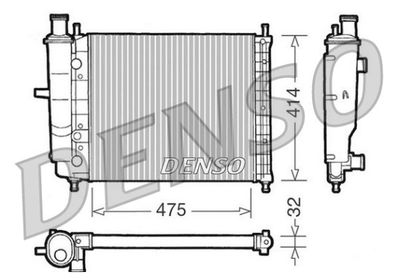 RADİATOR. ENGİNE COOLİNG FIAT BRAVA 95-02