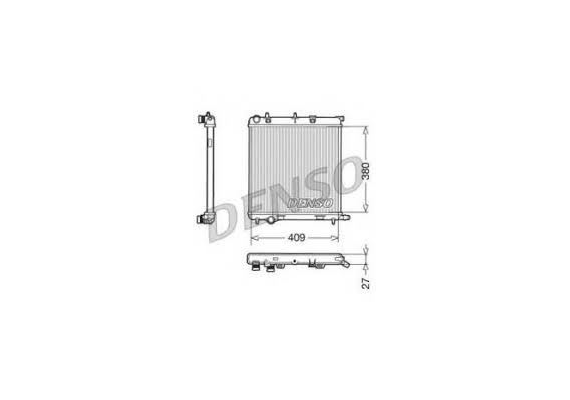 RADYATÖR C2-C3-207-1007 1.4-1.4 16V-1.6 16V-1.4HDI KLİMASIZ MEK 398x380x23