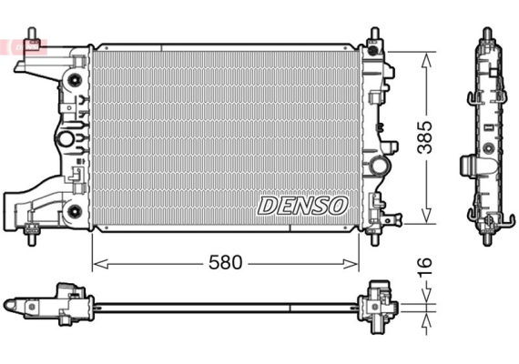 RADİATOR. ENGİNE COOLİNG OPEL ASTRA J 09-16