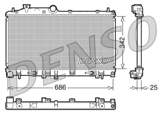 RADİATOR. ENGİNE COOLİNG SUBARU FORESTER 08