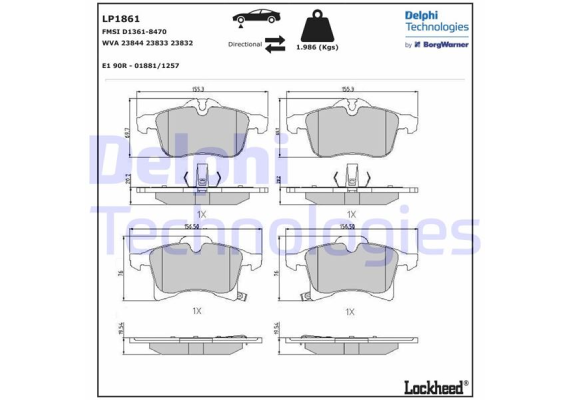 ÖN BALATA ASTRA H 04 MERIVA 03 ZAFIRA 05 CORSA C D 03 COMBO 04