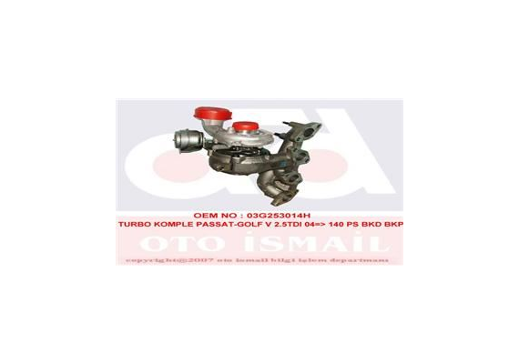 TURBO KOMPLE 7249305012S PASSAT-GOLF V - A3 2.0 TDI 04 140 PS BKD BKP 7249305010S