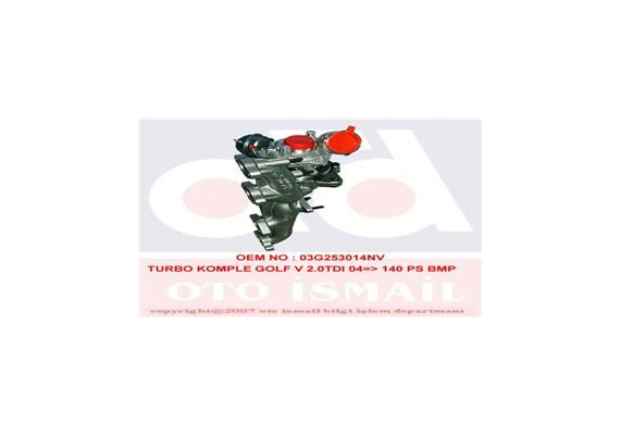 7652615008S TURBO KOMPLE GOLF V 2.0TDI 04 140 PS BMP