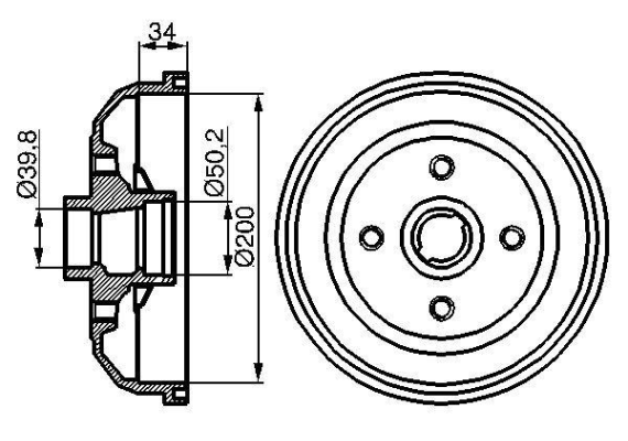 ARKA FREN KAMPANASI CORSA A 83-92 -CORSA B-TIGRA A 93-02 ABS Lİ