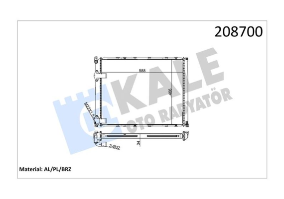 RADYATÖR AL/PL/BRZ SAFRANE 2.1/2.2/2.5 TDI