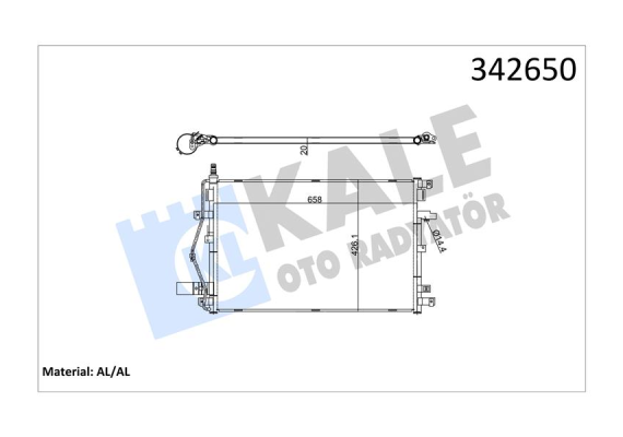 KLİMA KONDENSERİ VOLVO XC90 I 2.5T T6 V8 D5 00-14 AL-AL