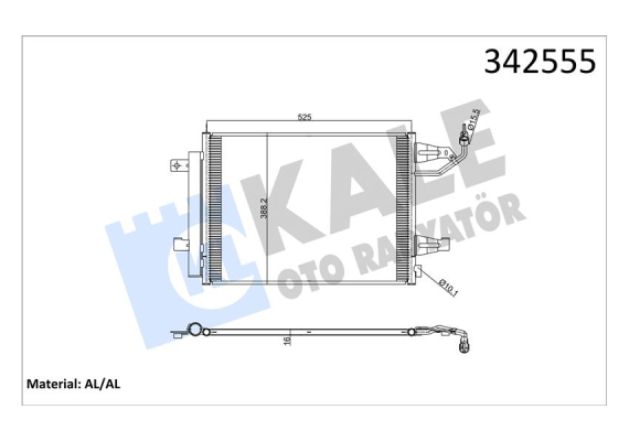 KONDENSER AL/AL COLT VI 1.5 TURBO-1.1-1.3-1.5 CZT-1.6 16V 04-12