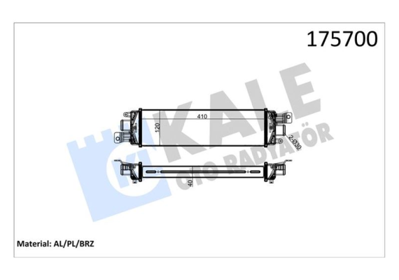 TURBO RADYATÖRÜ INTERCOOLER ALBEA 03 1.3JTD 457x116x40 AL AL SİSTEM