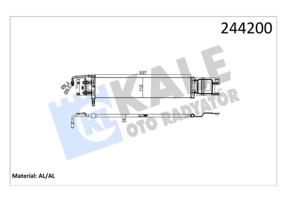 RADYATÖR AL/PL/BRZ TRANSIT CONNECT V227 1.8TDCI 02 AC MT YAG SOGUTUCULU