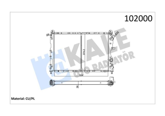 RADYATÖR 2 SIRA CU PL TEMPRA 1.9 TD-TİPO 1.7-1.9D