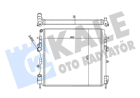 RADYATÖR KNG 1.5DCI-1.2-1.6 16V-1.9DCI AC KLİMASIZ MEK 470x460x27
