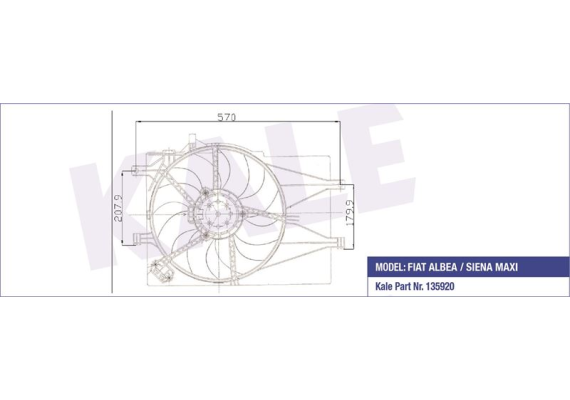FAN GRUBU DAVLUMBAZLI FIAT PALIO DAVLUNBAZ 1.2 AT-AC 46848916 350W FAN MOTORU DAVLUMBAZLI