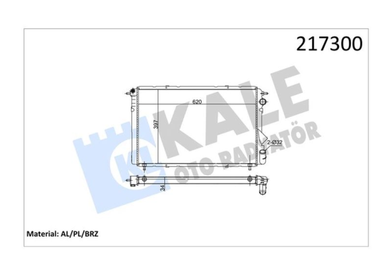 RADYATÖR AL/PL/BRZ ESPACE 2.1 TURBO D/ 2.2 RN/RT/RXE/QUADRA