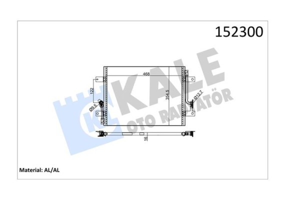 KLİMA KONDENSERİ PALIO 1.4-1.6 490x350x21 1 SIRA ALB SİSTEM