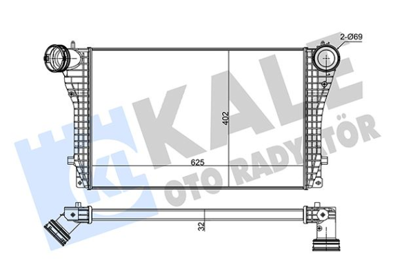 İNTERCOOLER LEON-TOLEDO II-VOLKSWAGEN BORA-GOLF IV 1.9 TDI 00