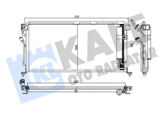 KONDENSER MITSUBISHI LANCER VI-LANCER VII 2003 2007 AL/AL