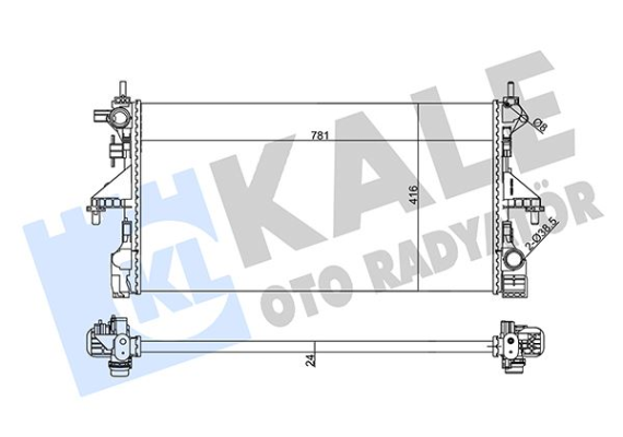 RADYATÖR CITROEN JUMPER-PEUGEOT BOXER MT AL/MKNK 24 MM