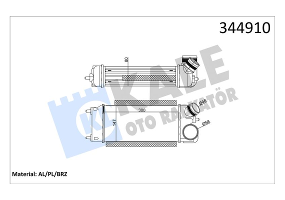TURBO RADYATÖRÜ INTERCOOLER FIESTA 1.6 TDCİ 08 MEK AC /- AL/PL/BRZ