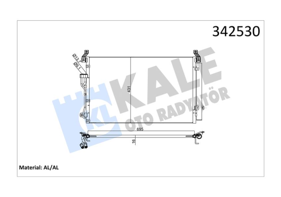 KLİMA KONDENSERİ HYUNDAI İX55-VERACRUZ AL-AL