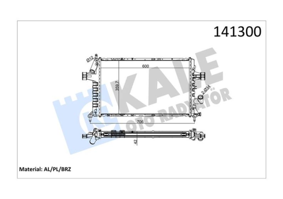 RADYATÖR ASTRA G 1.7D 2 SIRA ALB SİSTEM