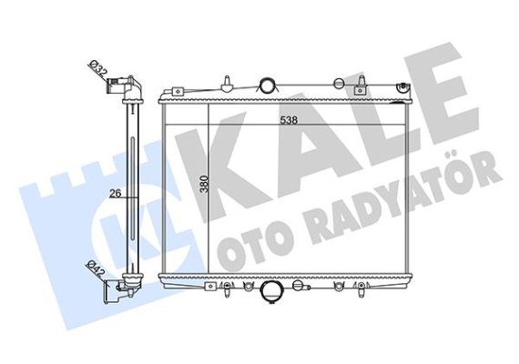 RADYATÖR C5 EM-P406 YM EW7J4 1.8 16V-P406 YM 2.0HDI 8V 01 MEKANİK 380x538x26