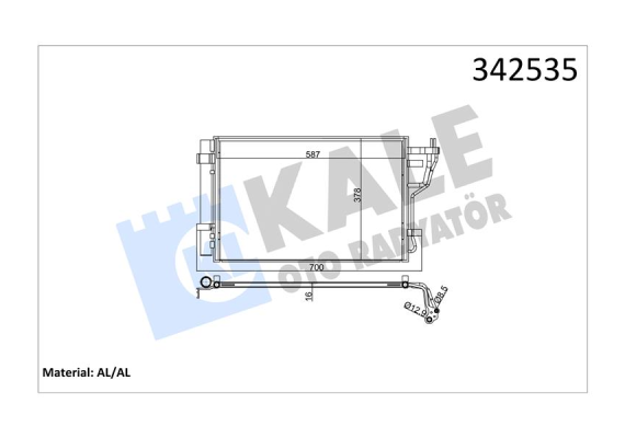 KLİMA KONDENSERİ KIA CERATO-FORTE AL-AL