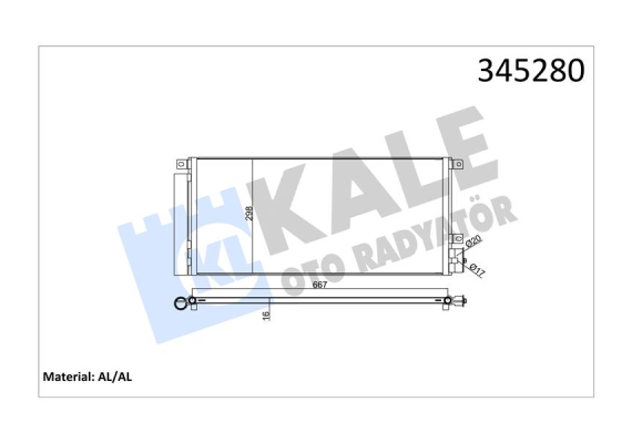 KONDENSER TRAX-MOKKA 1.4 12 KURUTUCU İLE AL/AL 647X298X16