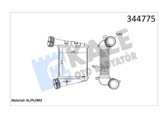 TURBO RADYATÖRÜ INTERCOOLER PASSAT 2.5 TDİ 03-05 MEK/opsiy.OTOM. AL/PL/BRZ