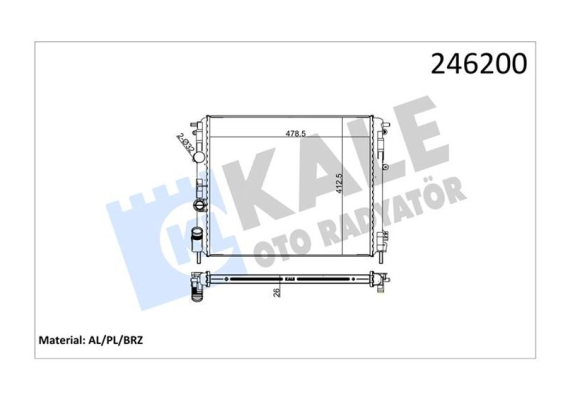 RADYATÖR CLIO II 1.9 D 1 SIRA ALB SİSTEM