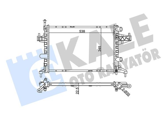 RADYATÖR CORSA C-COMBO-TIGRA 1.0-1.2-1.2 16V-1.4-1.4 16V AC KLİMASIZ MEK 538x348x23 1300236-9201955-25555161-24445162